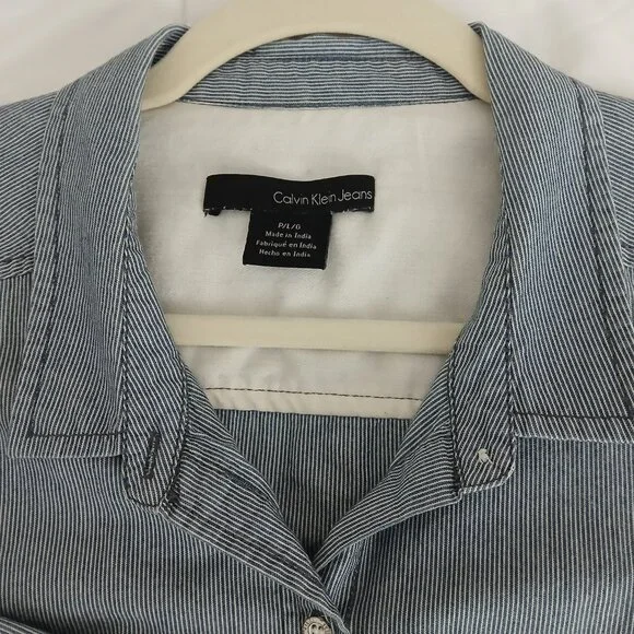 Calvin Klein Stripe Shirt Dress - Picture 3 of 4